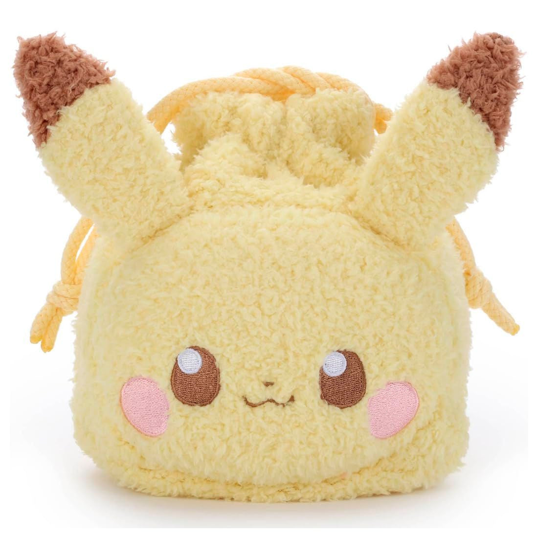 [PIKACHU] "Pokemon Poke Peace" Plush Drawstring Bag