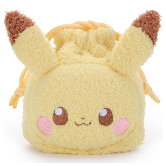 [PIKACHU] "Pokemon Poke Peace" Plush Drawstring Bag
