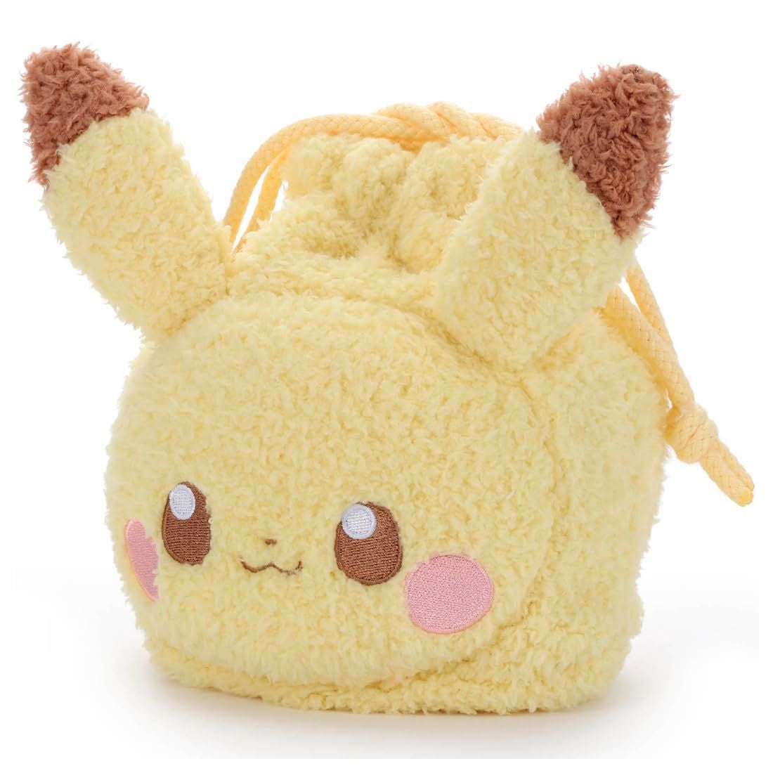[PIKACHU] "Pokemon Poke Peace" Plush Drawstring Bag