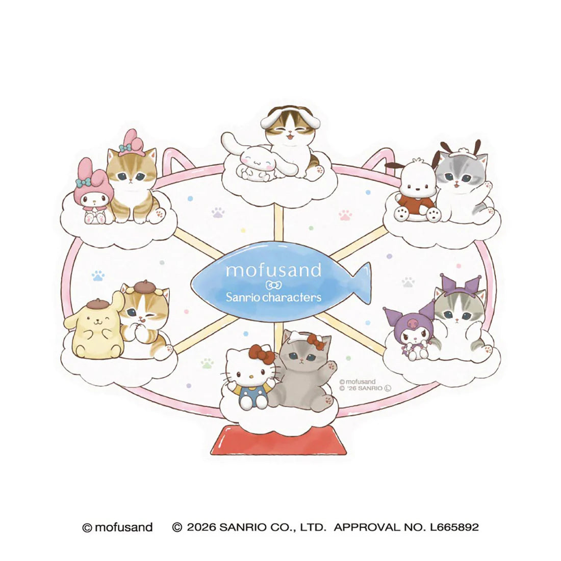[FERRIS WHEEL] "Mofusand x Sanrio" Travel Sticker