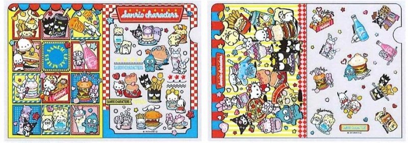 "Sanrio American Diner" Clear File Set