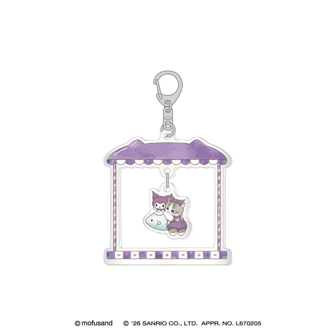 [KUROMI] "Mofusand x Sanrio YuraYura" Acrylic Keychain