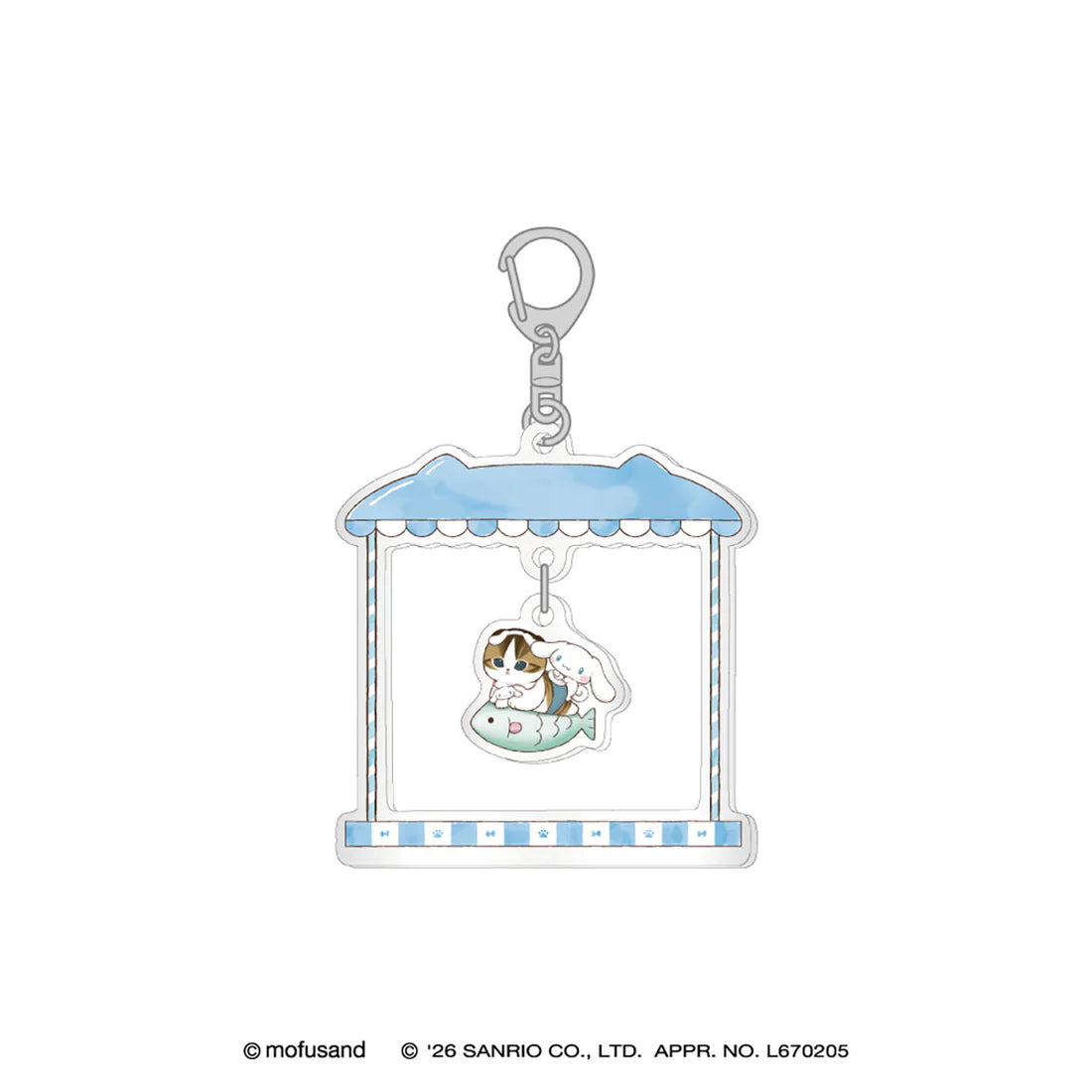 [CINNAMOROLL] "Mofusand x Sanrio YuraYura" Acrylic Keychain