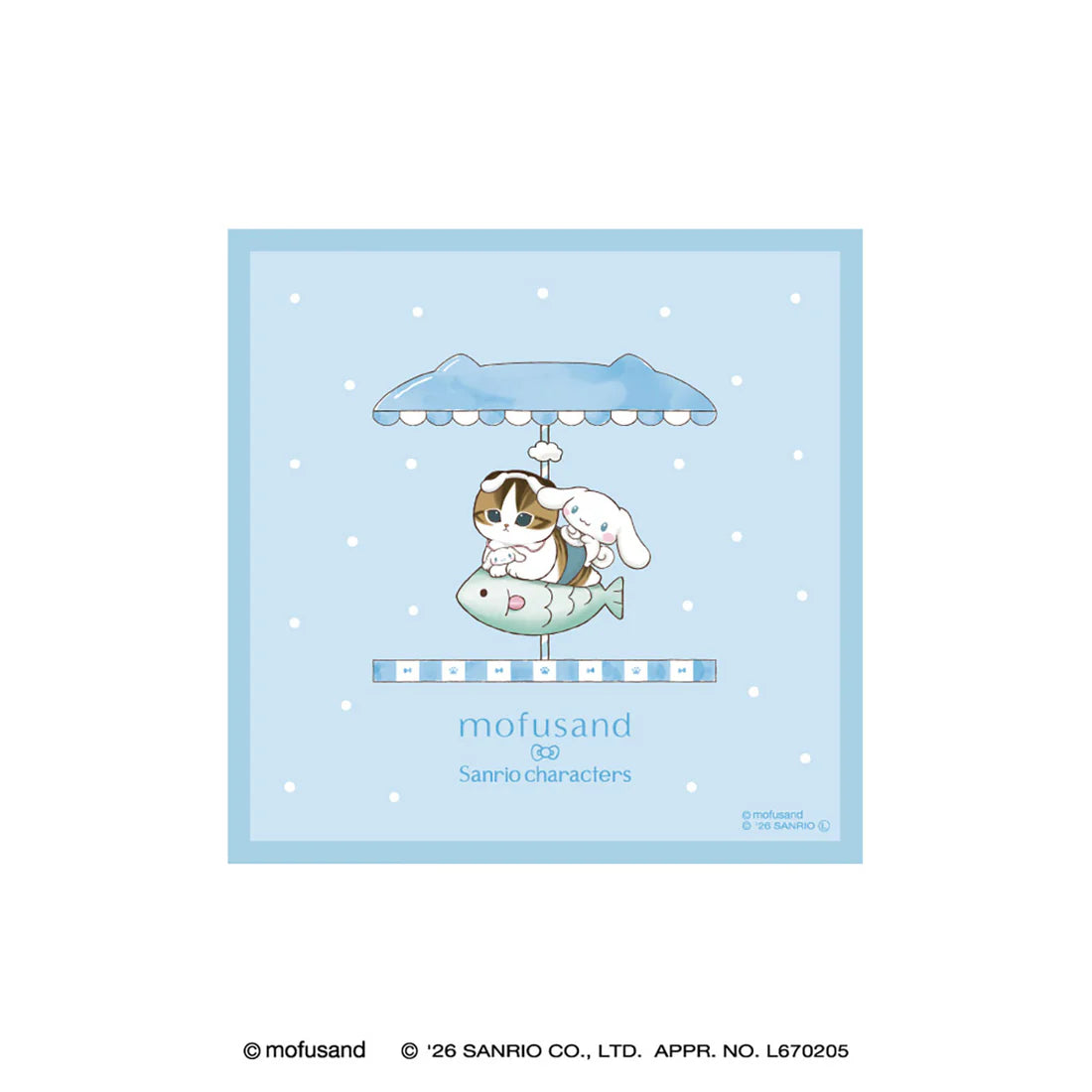 [CINNAMOROLL] "Mofusand x Sanrio" Mini Towel