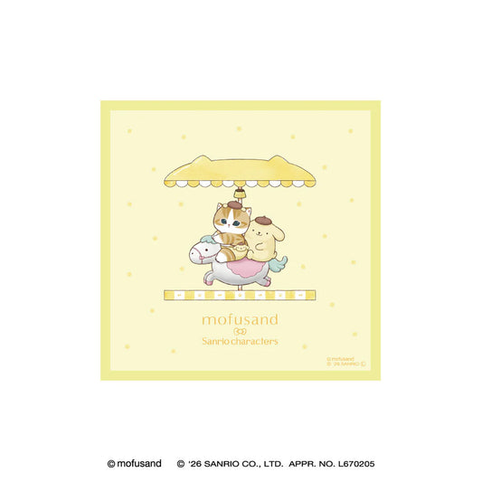 [POMPOMPURIN] "Mofusand x Sanrio" Mini Towel