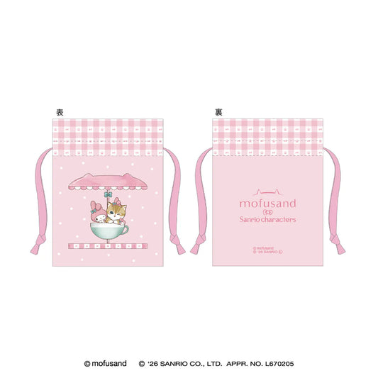 [MY MELODY] "Mofusand x Sanrio" Mini Drawstring Bag