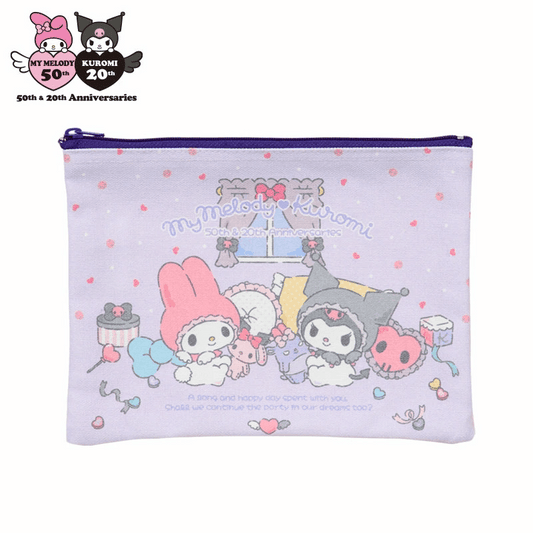 "My Melody & Kuromi 50th & 20th Anniversary" Flat Pouch