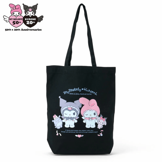 [BLACK] "My Melody & Kuromi 50th & 20th Anniversary" Tote Bag