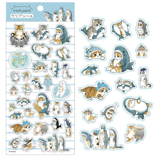 [5497 / STRIPE SEA] "Mofusand" Sticker Sheet - Rosey’s Kawaii Shop