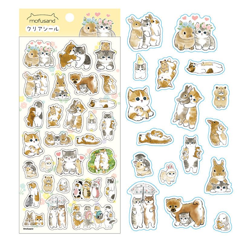 [6028 / RABBITS] "Mofusand" Sticker Sheet - Rosey’s Kawaii Shop