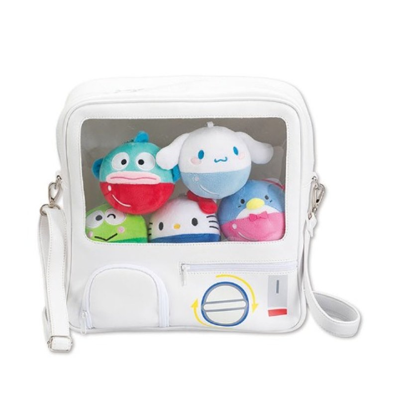 [WHITE]  "Sanrio Gachapon Machine & Mascots" Shoulder Bag