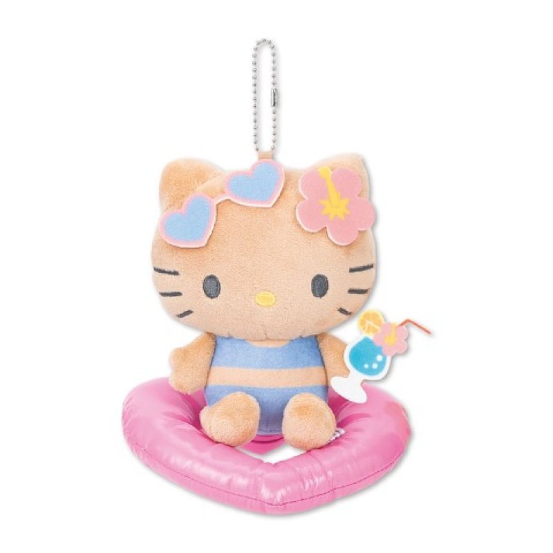 [HELLO KITTY] AVAIL "Sanrio Heart Floatie" Plush Keychain