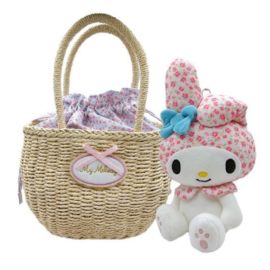 [MY MELODY] AVAIL "Sanrio" Basket Bag with Plush Keychain