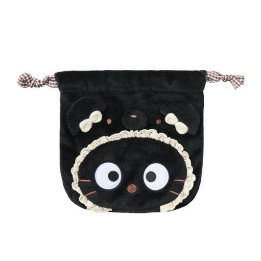 [BLACK] AVAIL "Chococat" Die-cut Drawstring
