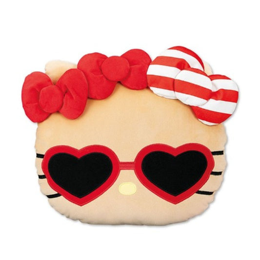 [HELLO KITTY / RED] "Sanrio Suntan" Face Die Cut Cushion