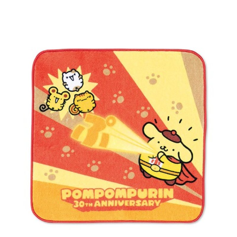 [YELLOW / SUPER HERO] AVAIL "Pompompurin 30th Anniversary" Mini Towel