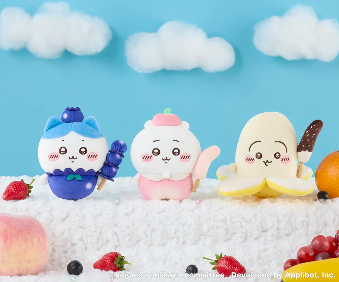 [CHIIKAWA PEACH] "Chiikawa Pocket POP UP STORE Fruit" Plush Keychain
