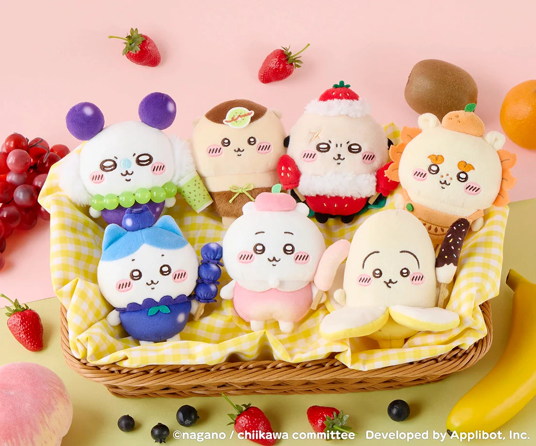 [CHIIKAWA PEACH] "Chiikawa Pocket POP UP STORE Fruit" Plush Keychain