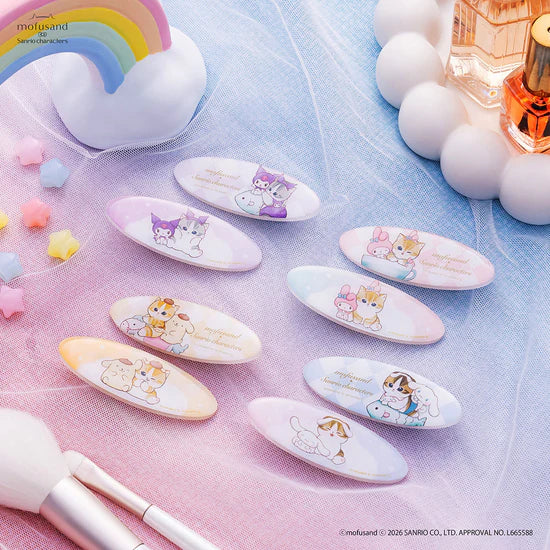 [POMPOMPURIN] "Mofusand x Sanrio" Oval Clip Set