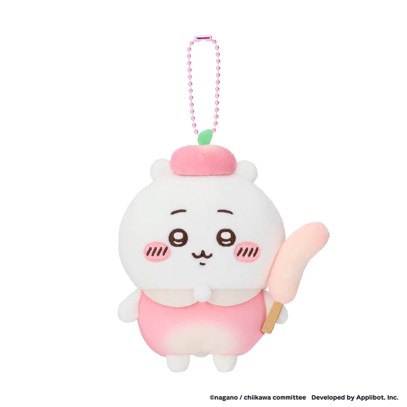 [CHIIKAWA PEACH] "Chiikawa Pocket POP UP STORE Fruit" Plush Keychain
