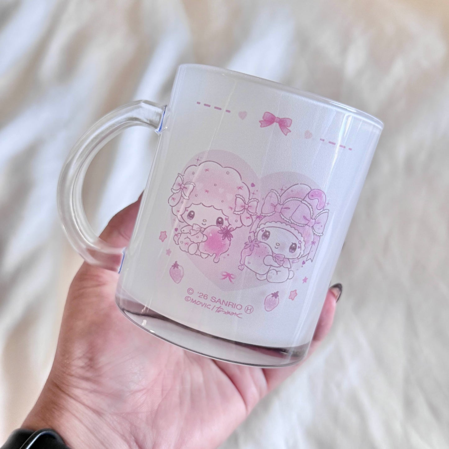 "My Melody & My Sweet Piano DOLLY MIX PETIT" Glass Mug