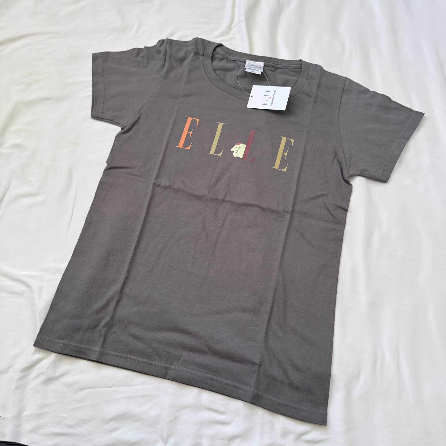 "ELLE x Pompompurin" Ladies T-shirt [JAPAN Women's Large]