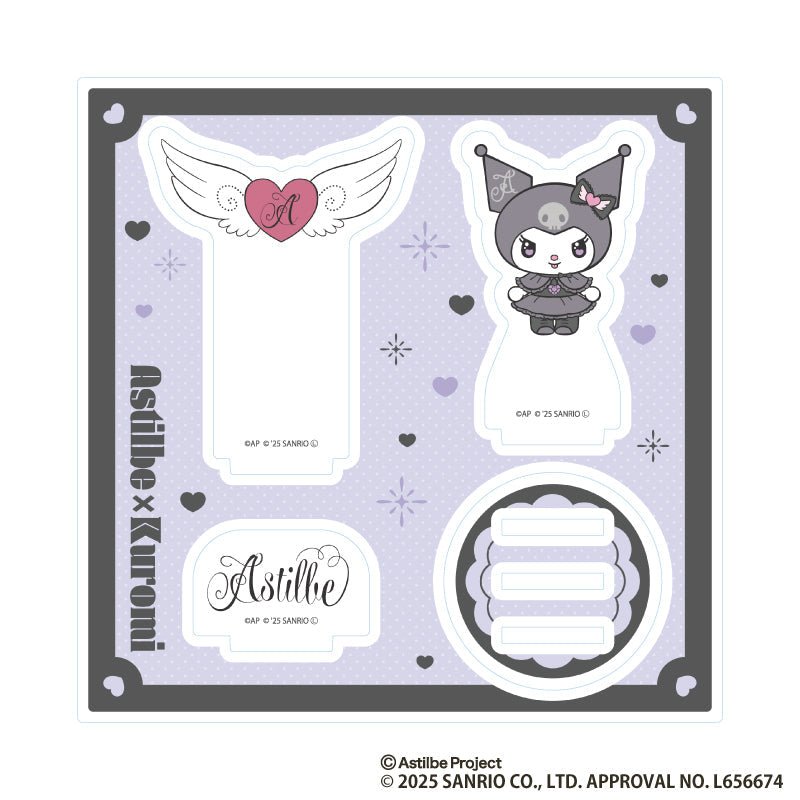 [A / CUPID WINGS] "Astilbe x Kuromi" Acrylic Stand - Rosey’s Kawaii Shop