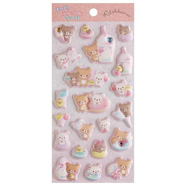 [PINK] "Rilakkuma" Squishy Sticker Sheet