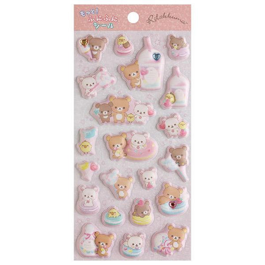 [PINK] "Rilakkuma" Squishy Sticker Sheet