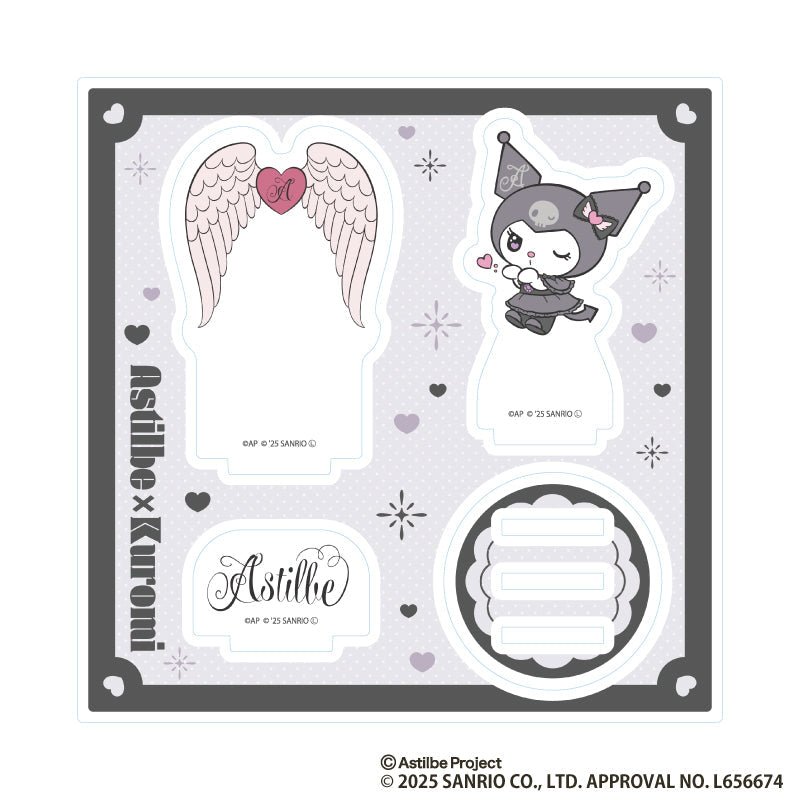 [B / ANGEL WINGS] "Astilbe x Kuromi" Acrylic Stand - Rosey’s Kawaii Shop