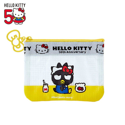 [BAD BATZ MARU] "HELLO EVERYONE! Hello Kitty 50th" Vinyl Pouch - Rosey’s Kawaii Shop