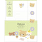 "BASIC Rilakkuma Flower" Letter Set - Rosey’s Kawaii Shop