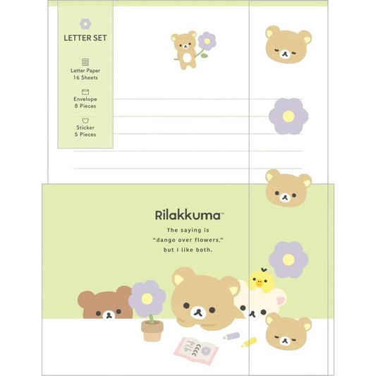 "BASIC Rilakkuma Flower" Letter Set - Rosey’s Kawaii Shop