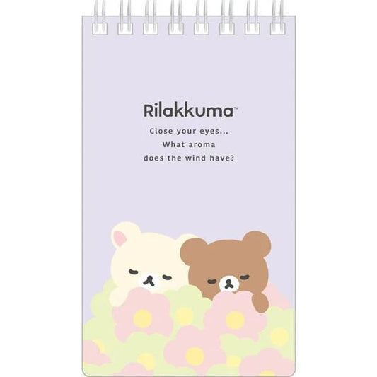 "BASIC Rilakkuma Flower" Long Ring Memo Pad - Rosey’s Kawaii Shop
