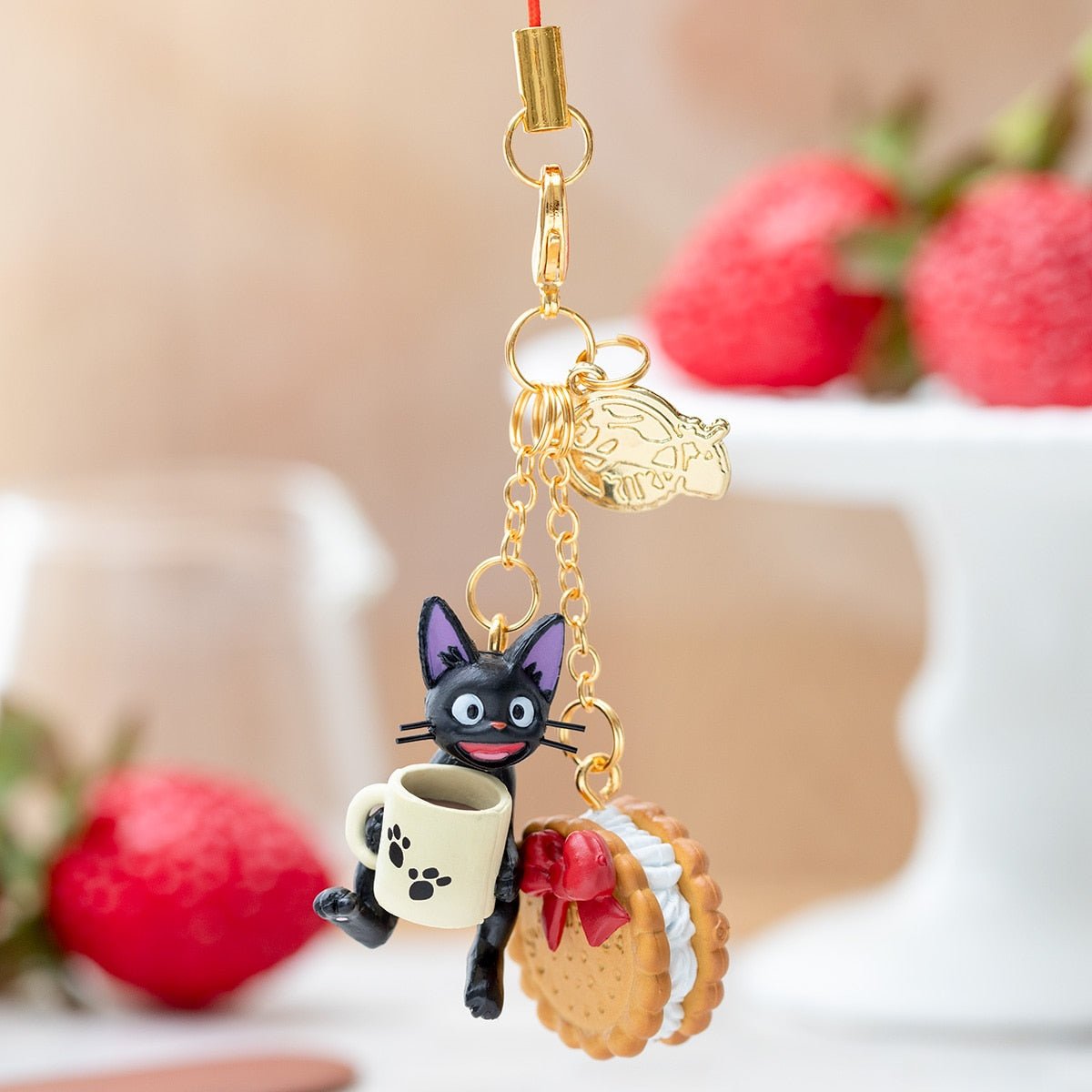 [BISCUIT] "Kiki's Delivery Service Jiji's Sweets" Keychain - Rosey’s Kawaii Shop
