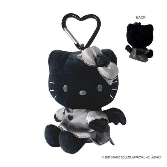 [BLACK] "Hello Kitty Black Angel" Plush Keychain - Rosey’s Kawaii Shop