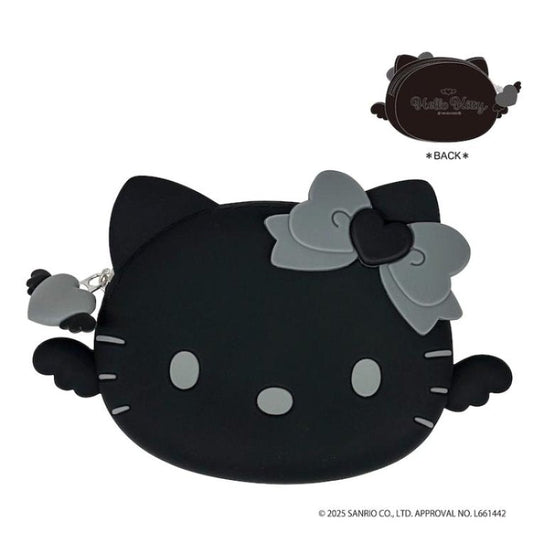 [BLACK] "Hello Kitty Black Angel" Silicone Pouch - Rosey’s Kawaii Shop