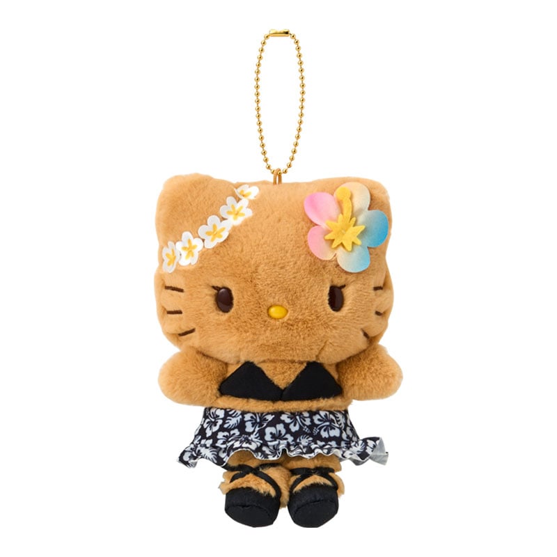 [BLACK / HELLO KITTY] "Sanrio Tokonatsu Vacation" Plush Keychain - Rosey’s Kawaii Shop