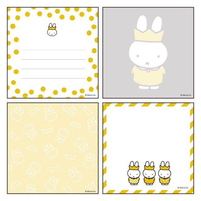 [BLACK] "Miffy 70th Anniversary" Square Memo Pad - Rosey’s Kawaii Shop