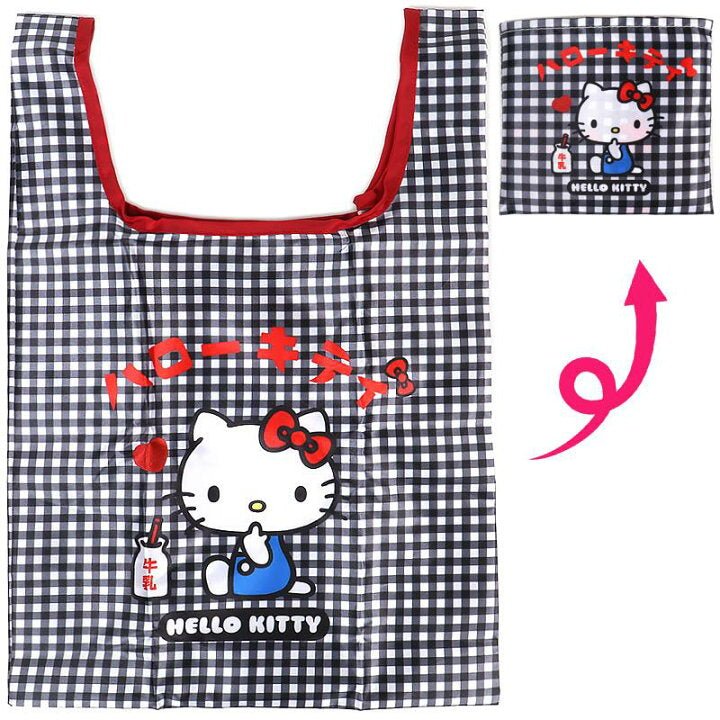 [BLACK] "Sanrio Reprint Design" Mini Eco Bag - Rosey’s Kawaii Shop