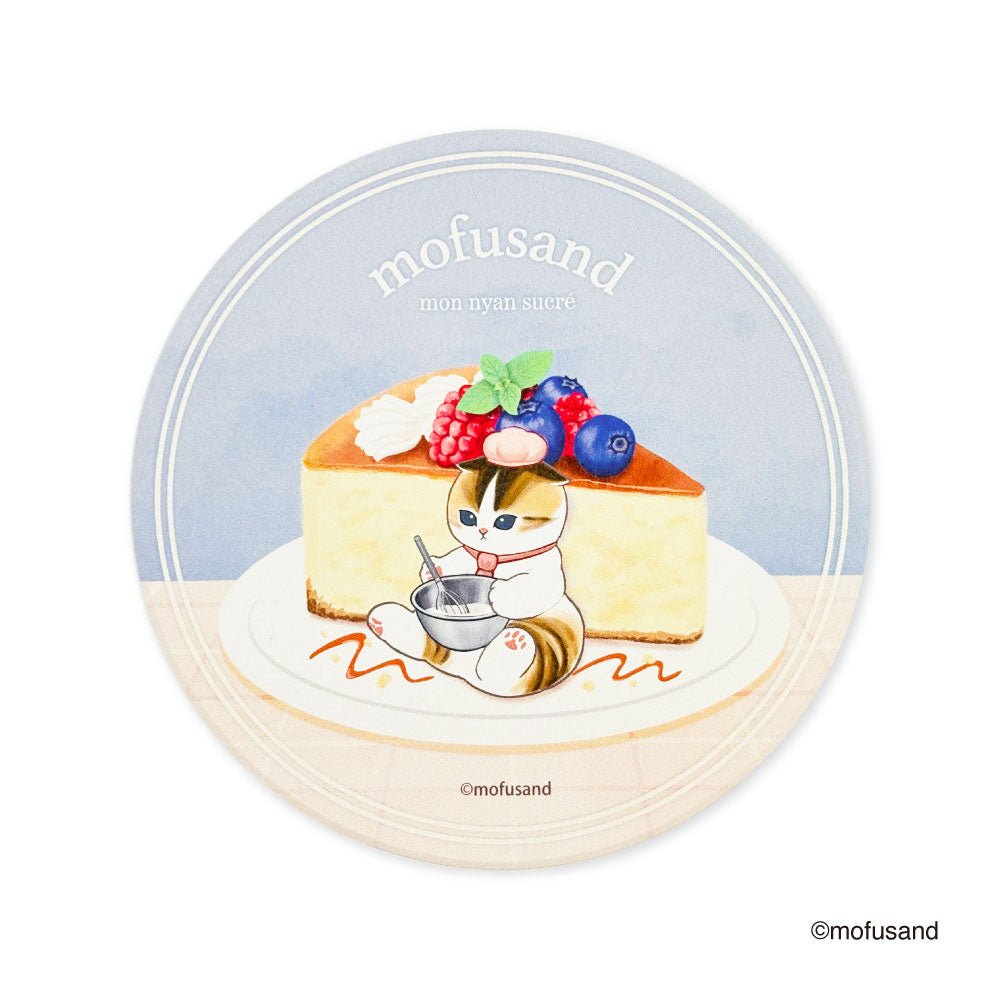 [BLUE] "Mofusand Berry Desserts" Water Absorbent Coaster - Rosey’s Kawaii Shop