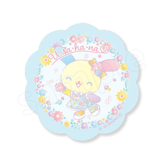 [BLUE] "Usahana Fluffy Floral" Sticker - Rosey’s Kawaii Shop