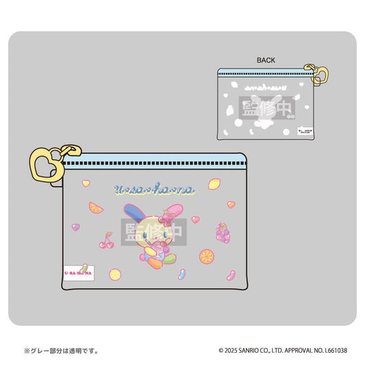 [BLUE] "Usahana" Mini Clear Pouch - Rosey’s Kawaii Shop