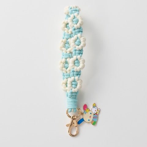 [BLUE] "Usahana" Woven Bag Charm - Rosey’s Kawaii Shop