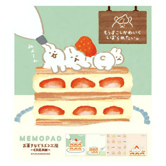 [BUNNY] "Sweets & Animals Workshop" Memo Pad - Rosey’s Kawaii Shop