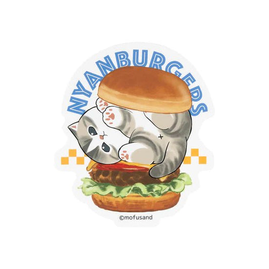 [BURGER] "Mofusand's Diner" Sticker - Rosey’s Kawaii Shop