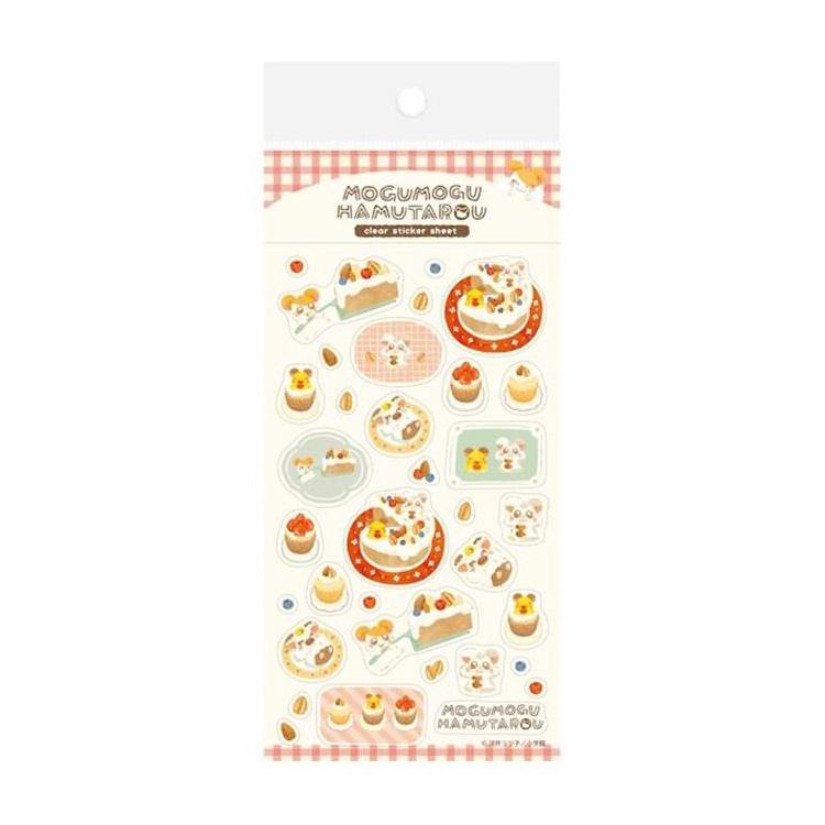 [CAKE] "Mogumogu Hamtaro" Clear Sticker Sheet - Rosey’s Kawaii Shop