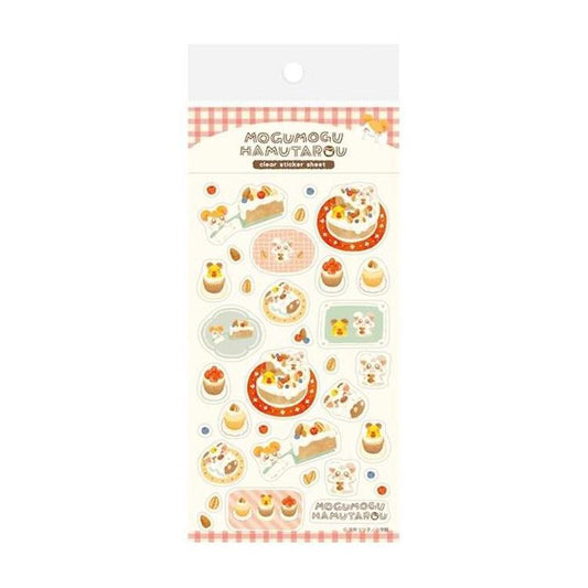 [CAKE] "Mogumogu Hamtaro" Clear Sticker Sheet - Rosey’s Kawaii Shop