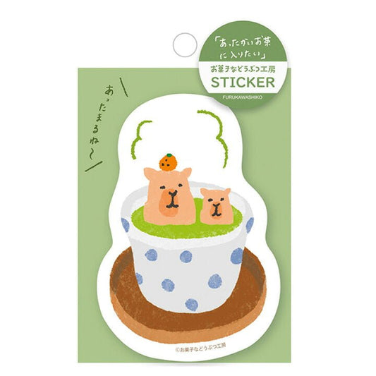 [CAPYBARA] "Sweets & Animals Workshop" Die Cut Sticker - Rosey’s Kawaii Shop