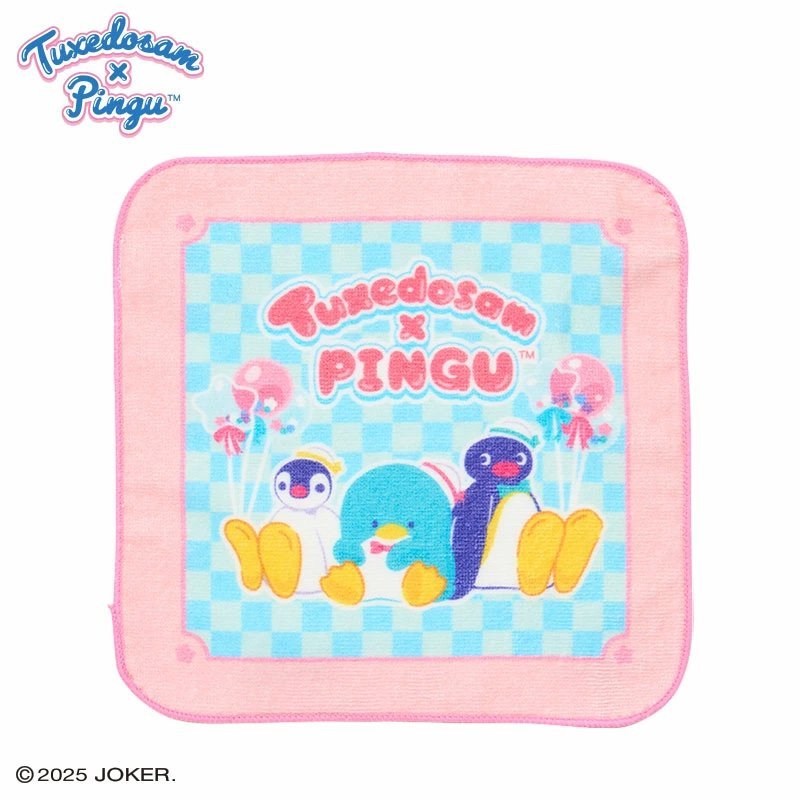 [CHECKER] "Tuxedo Sam x Pingu" Mini Towel - Rosey’s Kawaii Shop